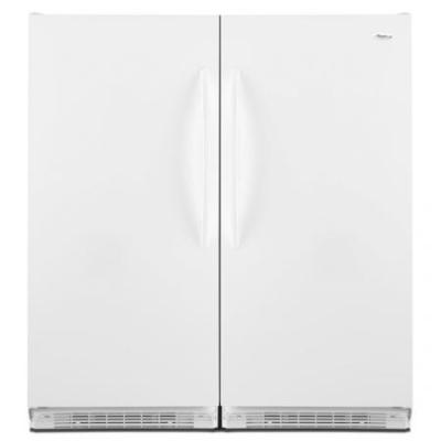 Whirlpool 5VEL88TRAQ Refrigerator And Whirlpoool 5VEV188NAQ Upright Freezer Set 220-240 Volt 50/60 Hertz