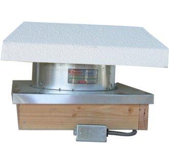 QC Manufacturing RMES-2200CRB Flat Roof Mount 2,245 CFM Fan with Curb and 16 Inch Duct Collar