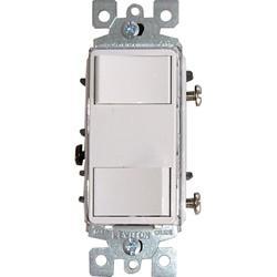 QC Manufacturing IT-30020 White Hard Wire Duplex Switch and Plate for QuietCool Whole House Fan
