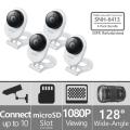 Samsung 4 Pack SNH-E6413BMR -HD WiFi IP Camera with 16GB microSD Card (Refurbished)