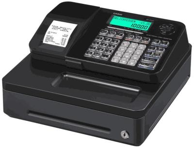 Casio S100SB/BK FIS Gdpdu Enabled Cash Register with Software License, SD Card & Battery complete package and Free Hot Line Ã¢â‚¬â€œ Black 220 Volts NOT FOR USA