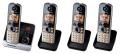 Panasonic KX-TG6724GB BLACK QUATTRO WITH ANSWERING MACHINE 220 VOLTS NOT FOR USA