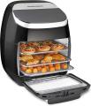 Hamilton Beach Hot Air Fryer, 11L Fryer with Rotisserie and Rotating Basket, Air Fryer with 8 Preset Programmes Including Drying & Toasting, 2000 W, Black (35070-CE) 220-240 volts Not FOR USA