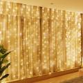 HXWEIYE Ã¢â‚¬Å½HY100150-300-WW 300 LED Light Curtain Warm White, 3 m x 3 m Fairy Lights 220 VOLTS NOT FOR USA