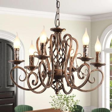 Ganeed Ã¢â‚¬Å½CHD092-6Br Bronze Rustic Chandelier 220Volts NOT FOR USA